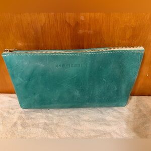 Portland Leather Goods Teal Pouch